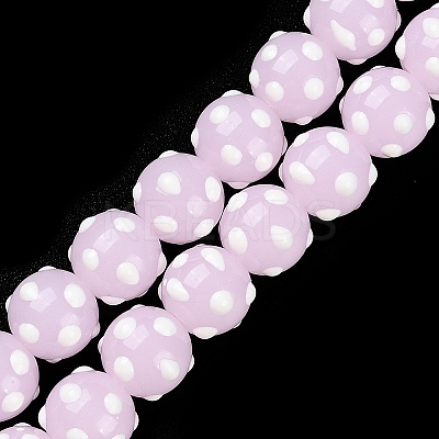 Baking Paint Glass Beads Strands LAMP-F032-02A-1