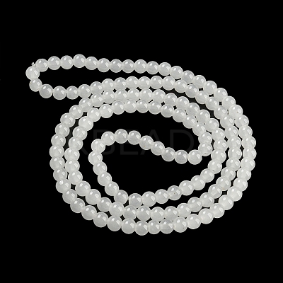 Baking Paint Imitation Jade Glass Round Bead Strands DGLA-Q021-6mm-01-1