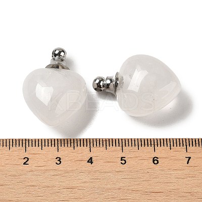 Natural Mixed Gemstone Perfume Bottle Pendants G-Z039-03P-1