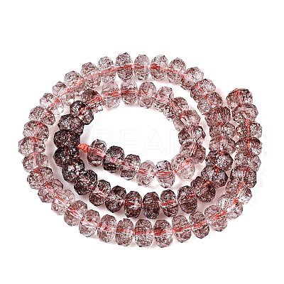 Crackle Transparent Glass Beads Strands GLAA-N068-03A-07-1