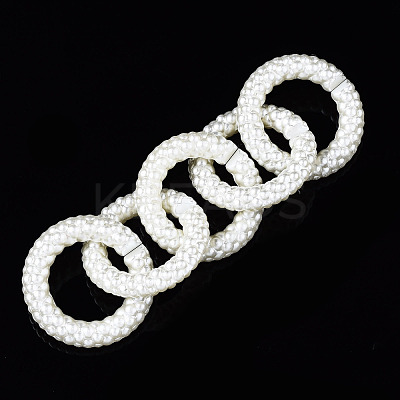 CCB Plastic Imitation Pearl Linking Rings CCB-Q091-013-1