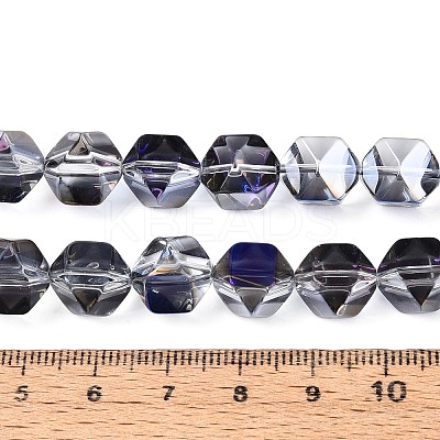Electroplate Glass Beads Strands EGLA-T021-21I-1