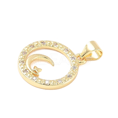 Brass Micro Pave Cubic Zirconia Pendants KK-D357-16A-G-1