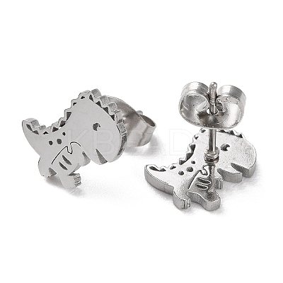 Non-Tarnish 304 Stainless Steel Stud Earrings LS-EJEW-B022-06P-1