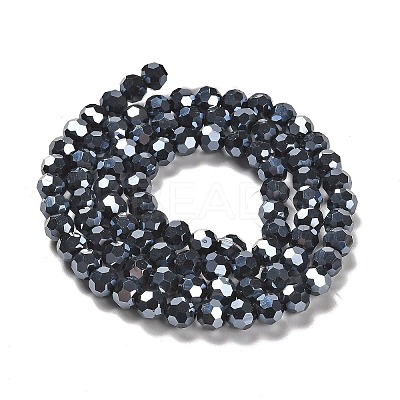 Electroplate Opaque Glass Beads Strands EGLA-A035-P6mm-A18-1