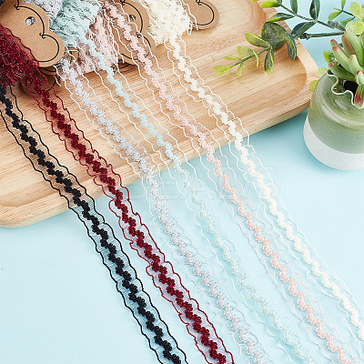 12m 6 Colors Braided Net Lace Elastic Cord/Band OCOR-AR0001-26-1