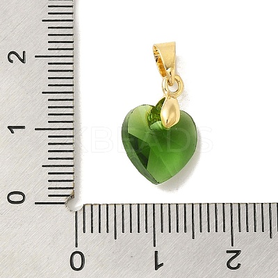 Brass Glass Pendants KK-Z073-14G-01-1