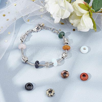 Gemstone European Beads G-NB0002-05-1