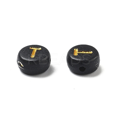 Plating Opaque Acrylic Beads OACR-R005-03T-1