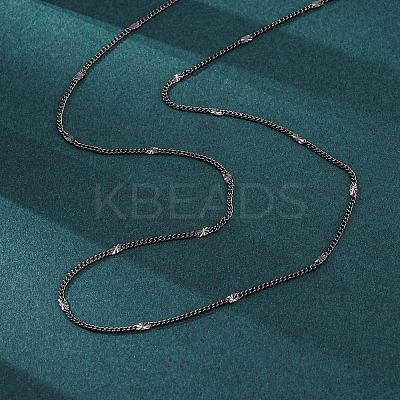 Brass Curb Chains Necklaces for Women NJEW-D302-06B-1