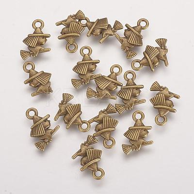 Tibetan Style Alloy Pendants TIBEP-49576-AB-FF-1