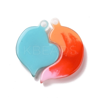 Gradient Color Translucent Resin Pendants RESI-G048-01A-1