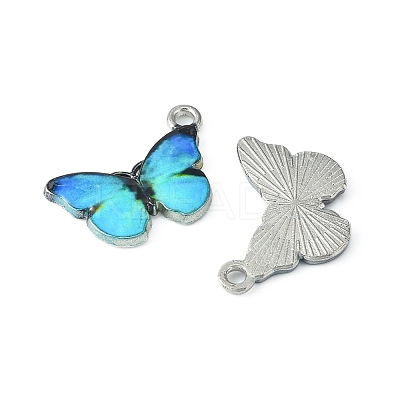 12Pcs 6 Colors Printed Alloy Pendants FIND-FS0001-29-1