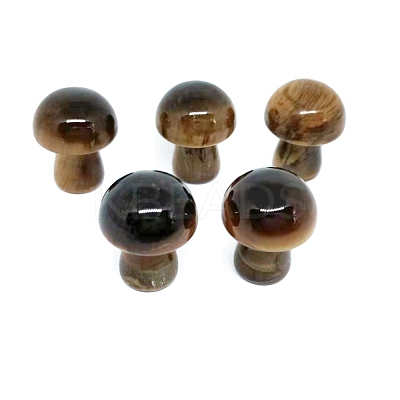 Natural Tiger Eye Healing Mushroom Figurines PW-WG12900-11-1