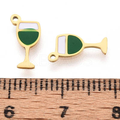 304 Stainless Steel Enamel Charms STAS-T065-65G-01-1