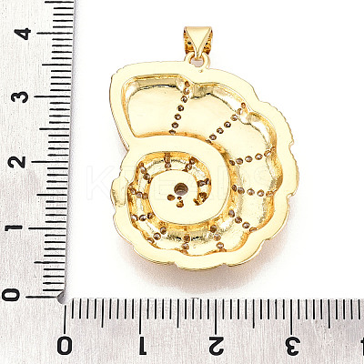 Brass Micro Pave Cubic Zirconia Pendants KK-N268-01G-1