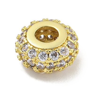 Rack Rack Plating Brass Micro Pave Cubic Zirconia Beads KK-B091-03-1
