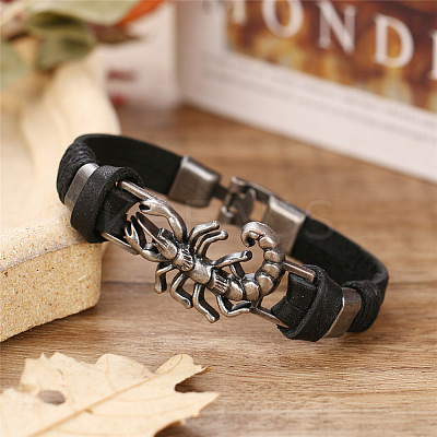 Scorpion Imitation Leather Cord Bracelets FS-WG99B7F-01-1