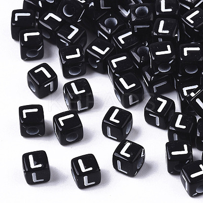 Opaque Acrylic Beads X-SACR-N002-01L-1