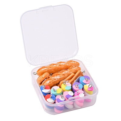 20Pcs Resin & Handmade Polymer Clay  Pendants FIND-FS0001-20-1