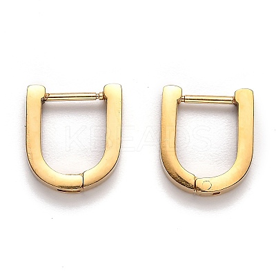 304 Stainless Steel Huggie Hoop Earrings STAS-J033-12A-G-1
