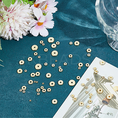 190Pcs 7 Styles Brass Beads KK-BBC0025-80-1