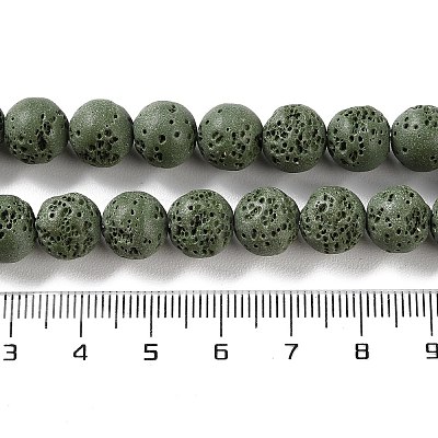 Synthetic Lava Rock Dyed Beads Strands G-H311-08C-03-1