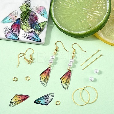 DIY Insects Wing Earring Making Kits DIY-YW0016-15-1