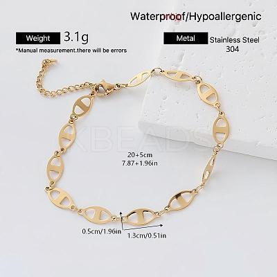 Elegant 304 Stainless Steel Link Chain Bracelets for Women XA7363-1-1