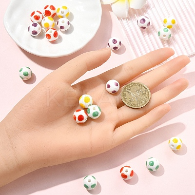 20Pcs 4 Colors Handmade Porcelain Beads PORC-YW0001-22-1