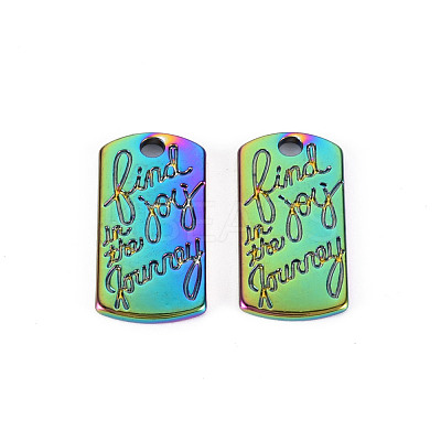 Rainbow Color Alloy Pendants PALLOY-S180-230-NR-1