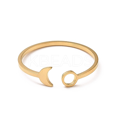 304 Stainless Steel Open Cuff Rings RJEW-Q808-01B-G-1