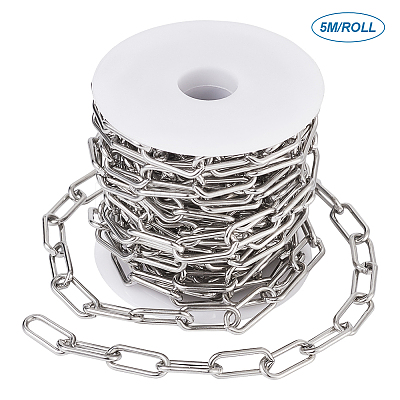 304 Stainless Steel Paperclip Chains YS-TAC0003-02P-1