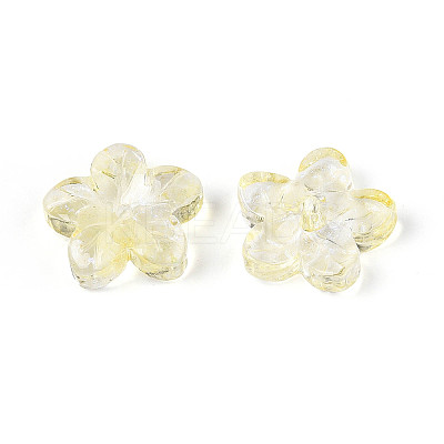 Baking Paint Transparent Glass Beads DGLA-N014-08A-02-1