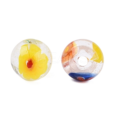 Handmade Millefiori Glass Round Beads LA-N001-01D-13MM-1