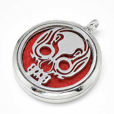 Alloy Diffuser Locket Pendants PALLOY-Q352-10-1