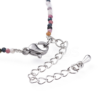Natural Multicolor Tourmaline Bead Bracelets BJEW-JB04555-06-1