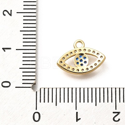 Brass Micro Pave Cubic Zirconia Charms KK-G519-09G-02-1