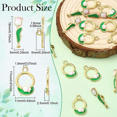10Pcs Zinc Alloy Enamel Toggle Clasps FIND-CJ0004-98-1
