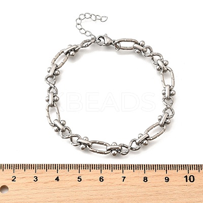 Non-Tarnish 304 Stainless Steel Oval & Infinity Link Chain Bracelets for Women BJEW-K226-14C-P-1