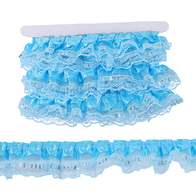 5M Double Polyester Lace Trim for Sewing Decoration OCOR-CY0001-63D-1
