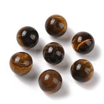 Natural Tiger Eye No Hole Sphere Beads G-K353-04C-04-1