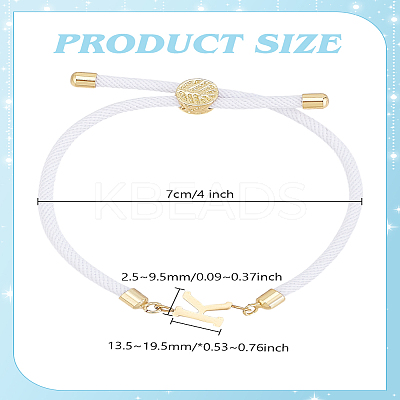 1pc Adjustable Nylon Cord Slider Bracelets for Women BJEW-LP0001-33K-G-1