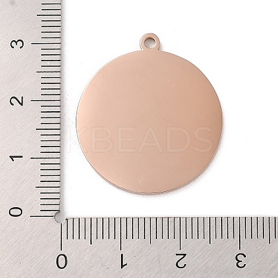 Ion Plating(IP) 304 Stainless Steel Mirror Polished Finish Stamping Blank Tag Pendants STAS-K270-41RG-1