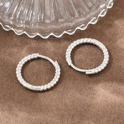 Brass Huggie Hoop Earrings KK-CBA8324-18A-P-1