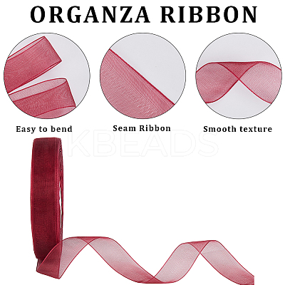 Polyester Organza Ribbons SRIB-WH20020-006A-1