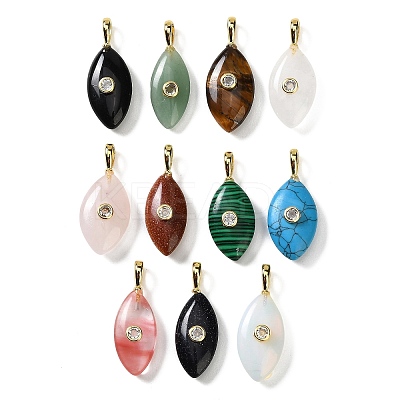 Natural & Synthetic Mixed Gemstone Pendants GG-CBA1AE1-02G-1