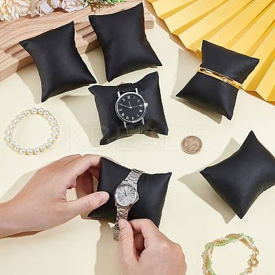 PU Leather Jewelry Watch/Bracelet Display Pillows LS-ODIS-WH0043-198A-1