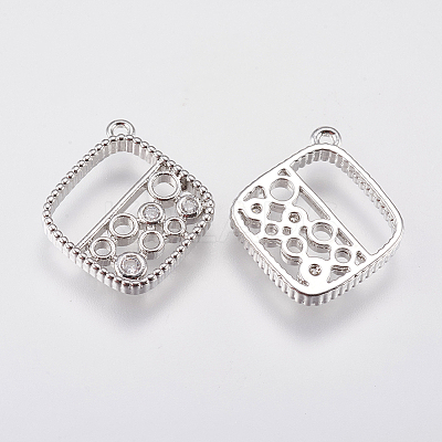 Brass Micro Pave Cubic Zirconia Charms LS-KK-A144-039P-1