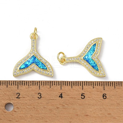 Brass Micro Pave Cubic Zirconia Pendants KK-A197-03G-1